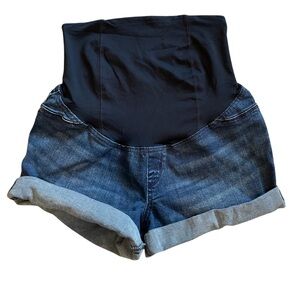 Isabel Maternity Jean shorts with stretchy waist 4